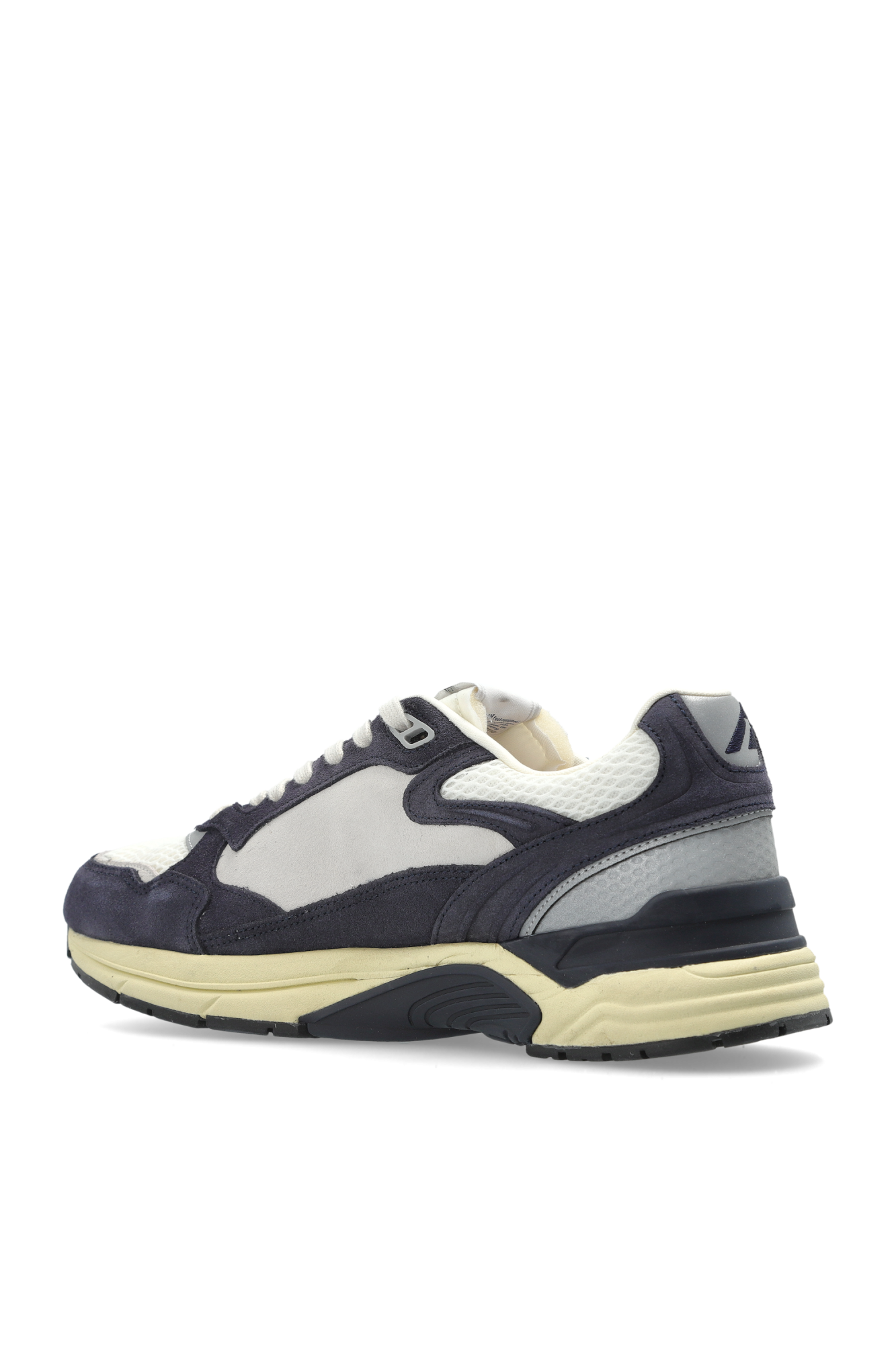 【AUTRY】ハイパーウェイ ロートップスニーカー ブラック Autry Hyperway Sneakers In Black And Silver-tone Suede And Mesh